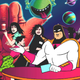 Image: Love And Rockets (Fantagraphics), Screenshot: Hitchhiker’s Guide To The Galaxy, Space Ghost Coast To Coast, Final Fantasy II , Graphic: Emi Tolibas
